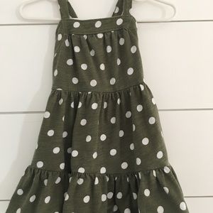 Olive Green Crossback Dress | 18-14 Mos